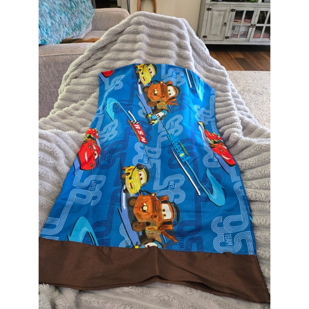 Disney Pixar Cars Lightning McQueen Mater Blue Standard Pillowcase Team 95 RSN